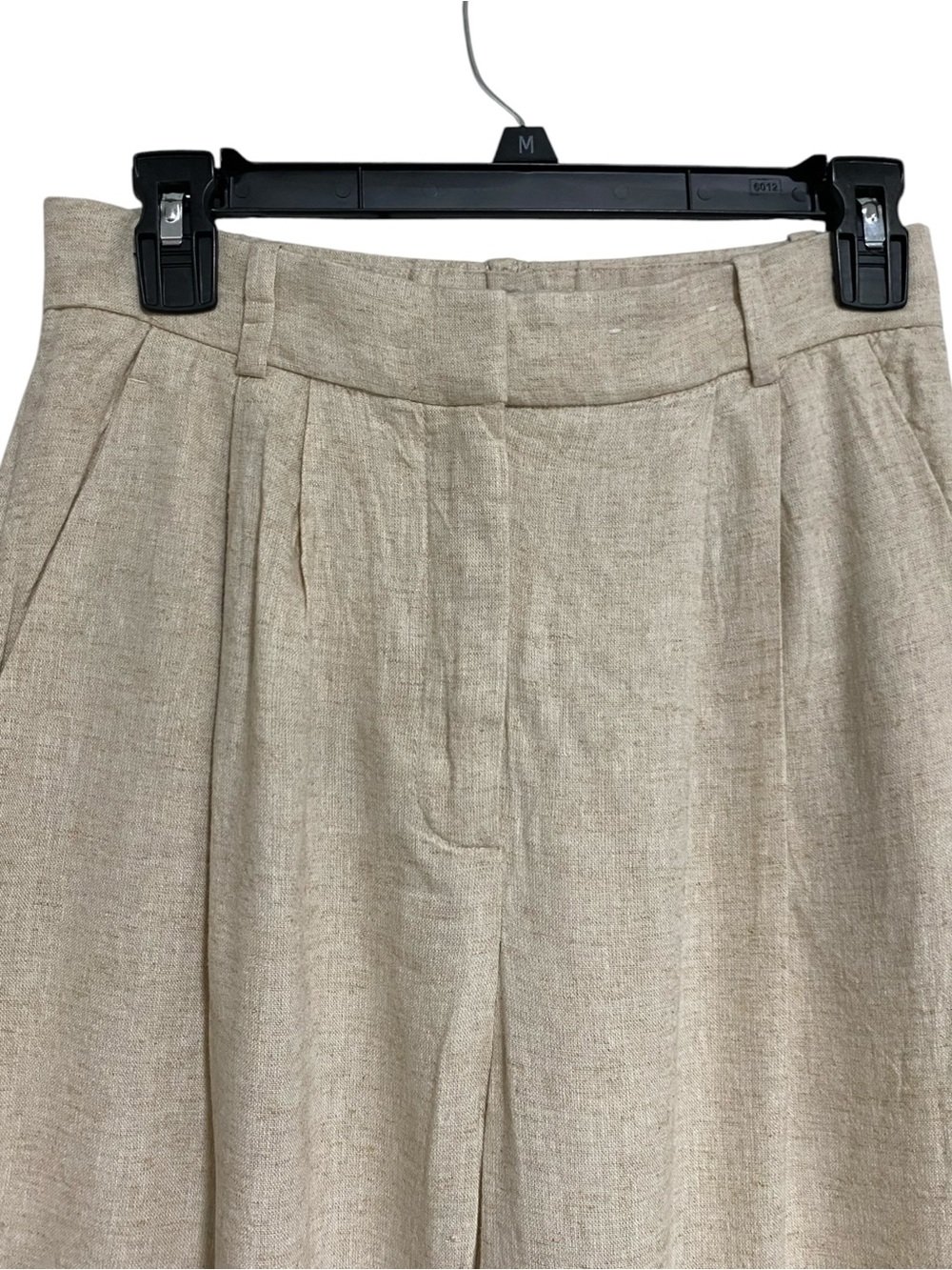 Abercrombie & Fitch Sloane Ultra High Rise Wide Leg Linen Blend Pant Oatmeal - Picture 5 of 10